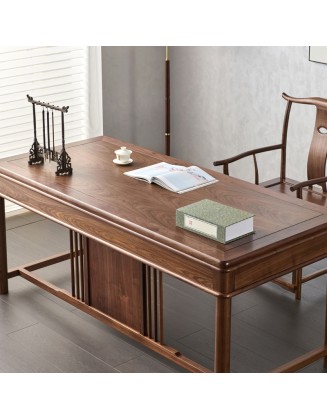 Walnut desk all solid wood home use calligraphy table painting case painting table study office desk