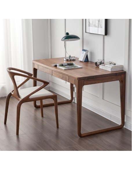Solid wood office desk modern simple Chinese office desk study computer desk