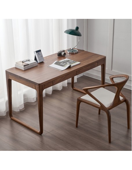 Solid wood office desk modern simple Chinese office desk study computer desk