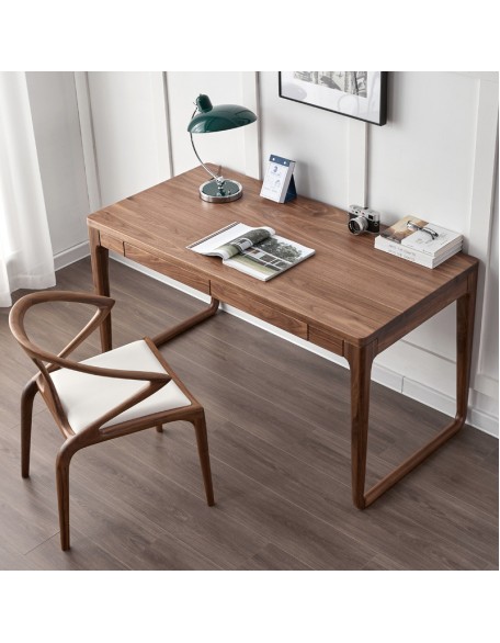 Solid wood office desk modern simple Chinese office desk study computer desk
