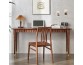 Walnut computer desk den office narrow desk