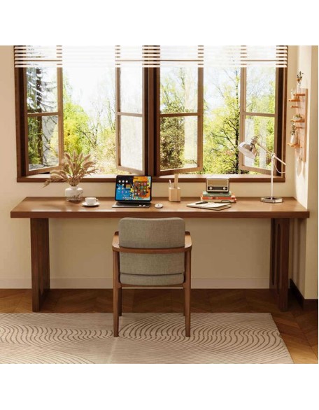 Modern minimalist solid wood computer desk rectangle study office desk sub