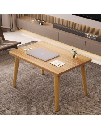 Window small coffee table living room light luxury simple modern small house bedroom sitting on the ground household solid wood small table