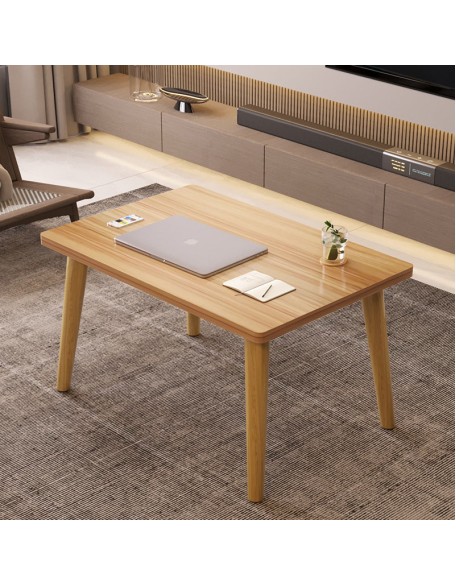 Window small coffee table living room light luxury simple modern small house bedroom sitting on the ground household solid wood small table