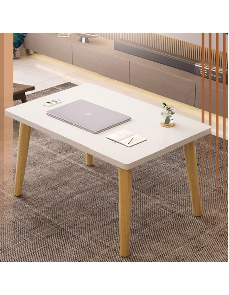 Window small coffee table living room light luxury simple modern small house bedroom sitting on the ground household solid wood small table