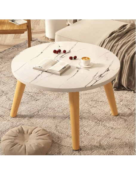 Modern small coffee table living room home window simple small round table