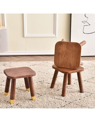 Solid wood stool household children's stool log small bench