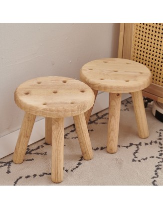 Creative solid wood small stool household small bench balcony leisure bench