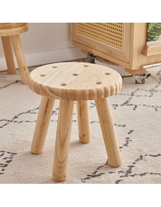 Creative solid wood small stool household small bench balcony leisure bench