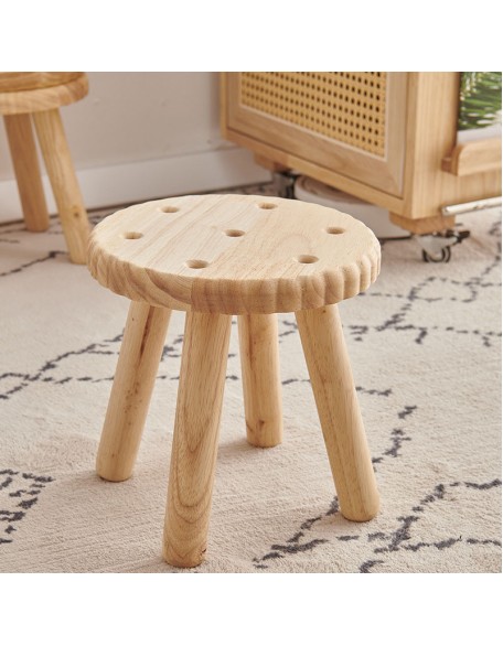 Creative solid wood small stool household small bench balcony leisure bench