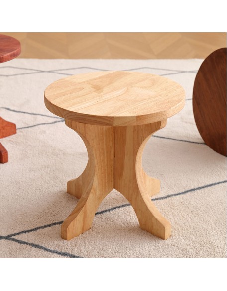 Solid wood small round stool household short stool living room children study stool