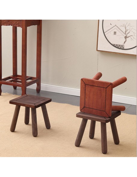 Solid wood bench small square stool household children's footstool wooden low stool