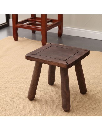 Solid wood bench small square stool household children's footstool wooden low stool