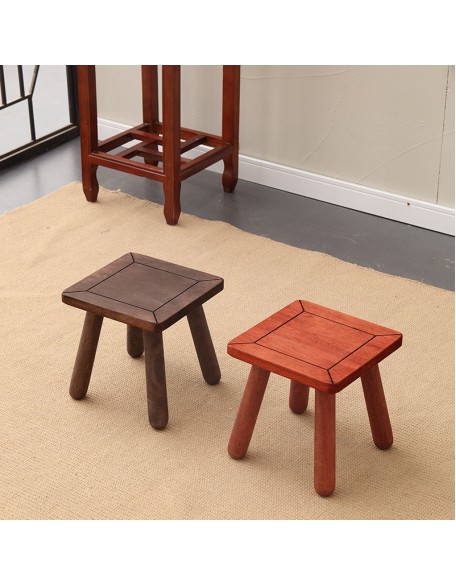 Solid wood bench small square stool household children's footstool wooden low stool