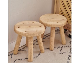 Creative solid wood small stool household small bench balcony leisure bench