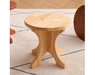 Solid wood small round stool household short stool living room children study stool