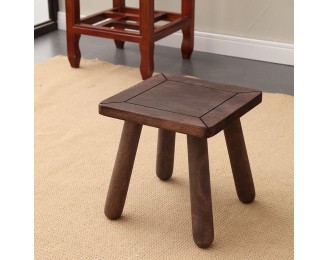 Solid wood bench small square stool household children's footstool wooden low stool